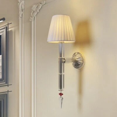 Lámpara de pared de cristal de lujo espejo de dormitorio lámpara de pared frontal lámpara de accesorio interior Foto 1 de 4