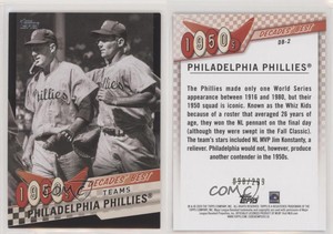 2020 Topps Decades Best Series 2 Teams Black /299 Philadelphia Phillies #DB-2