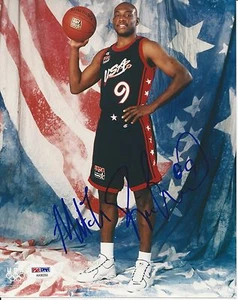 MITCH RICHMOND Signed TEAM USA 8x10 PHOTO w/ PSA COA - Picture 1 of 1