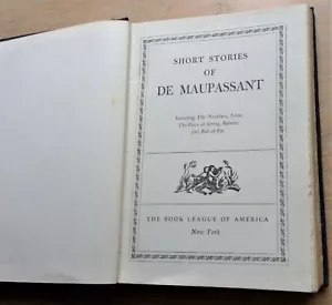 Short Stories of De Maupassant The Book League Of America vintage hardcover - Imagen 1 de 12