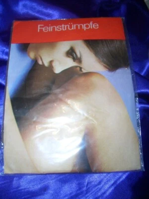 RAR Echte Vintage Nylons Nylonstrümpfe Gr 9 braun nahtlos Perlonstrümpfe OVP - Bild 1 von 2