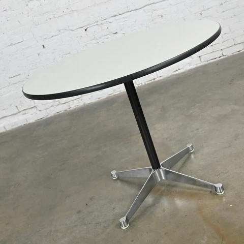 Eames Herman Miller MCM Aluminum Group Tables Contract Base Black & White Cover