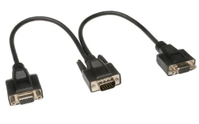 Tripp-Lite, M# P516-001-HR, VGA Monitor Y Splitter Cable, High Resolution, 1 Ft - Image 1 of 4