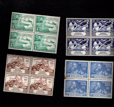 British Honduras sc#137-40 (1949) Complete MNH Cover