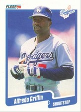 1990 Fleer Baseball Alfredo Griffin Los Angeles Dodgers #395