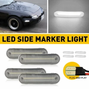 For 1990-2005 Mazda Miata MX-5 LED Front Rear Marker Side Lights Clear Lens 4x - Picture 1 of 20