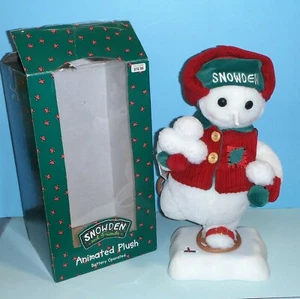 1998 Vintage Snowden Snowman and Friends Animated Plush 15” w Box - Picture 1 of 7