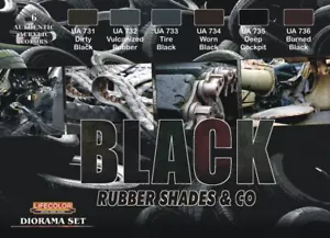 Juego de cortinas de goma negras Lifecolor #CS27 - Imagen 1 de 1