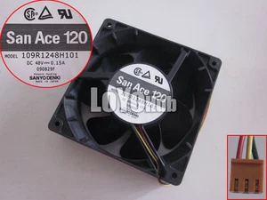 Per Sanyo 109R1248H101 Ventola quadrata server DC 48V 0,15A 120X120X38mm 3 fili 3 pin - Foto 1 di 11