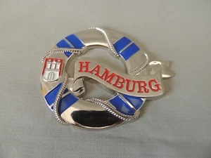 Hamburg Germany metal souvenir magnet - Picture 1 of 6