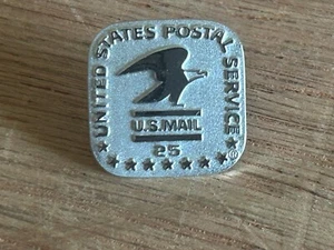 United States Postal Service Pin 25 Year Service Pin Vtg Small Clutch Back USPS - Picture 1 of 24
