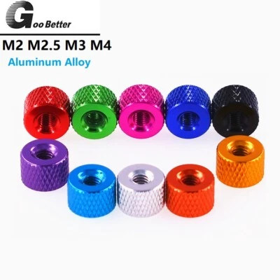 Rändelmutter M2 M2.5 M3 M4 Aluminium , Rändelmuttern Flache Mutter Viele Farben - Bild 1 von 4