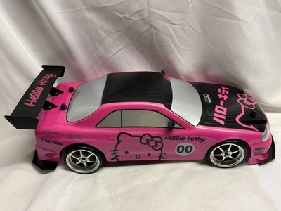 Hello Kitty 02 Nissan Skyline GT-R BNR34 RC Car 1:10 Pink Rare. Tested No Remote - Image 1 of 4
