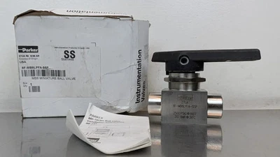 Parker 8F-MB8LPFA-SSP Stainless Steel Ball Valve 1/2" Female 2500 PSIG - Image 1 of 4