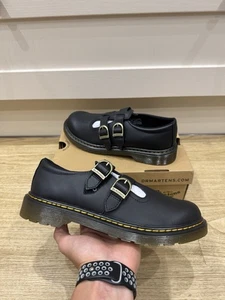 Dr. Martens 8065 Y Black Smooth Leather Mary Jane Shoes Size UK 5.5 EU 38.5 - Picture 1 of 11