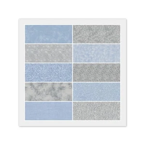 Charm Pack - 40) 5" x 5" LIGHT BLUE & GRAY Squares, 100% Quilting Cotton Fabric - Picture 1 of 11