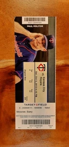 Torii Hunter FINAL Career GAME & HIT 2015 Ticket Twins HOFMgr Paul Molitor Image - Picture 1 of 10