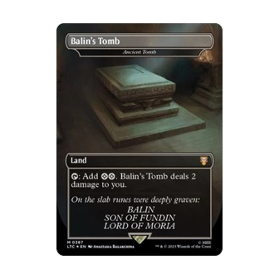 WOTC Commander: Lord of the   Balin's Tomb - Ancient Tomb (Surge Foil) (MR) NM - Image 1 of 1