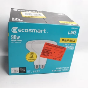 (2-Pk) EcoSmart BR40 Dimmable Energy Star LED Light Bulb Bright White - Picture 1 of 4