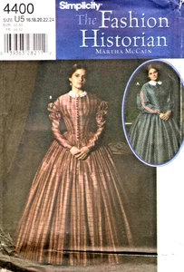 Abito epoca guerra civile semplicità moda modello storico 4400 taglie dalla 16 alla 24 - Foto 1 di 2