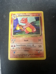 Pokémon TCG Charmeleon Base Set 24/102 Regular Unlimited Uncommon D14 - Bild 1 von 2