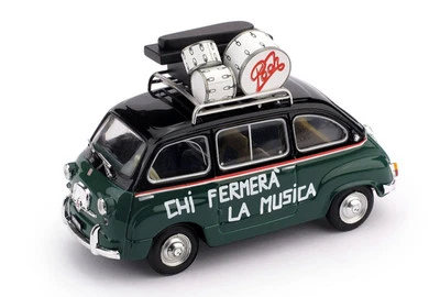 MODELLINO AUTO STATICO BRUMM FIAT 600 MULTIPLA ANNIVERSARIO POOH 1966-2016 1:43 - Immagine 1 di 4