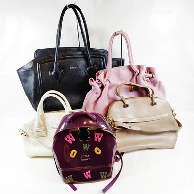 NO TARIFF Furla  Hand Bag Back Pack 5 set Pink Leather 2509335 - Image 1 of 4