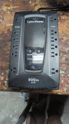 CyberPower AVRG900U AVR UPS System, Used 900VA/480W, Black  With Battery Working - Image 1 of 4