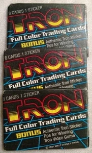Tron The Movie 1981 Trading Cards 3 Sealed Wax Packs - Vintage - Rare!  - Picture 1 of 2