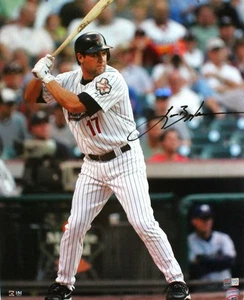 Lance Berkman Autographed 16x20 HM Batting Photo- TriStar Authenticated *Black - Picture 1 of 4