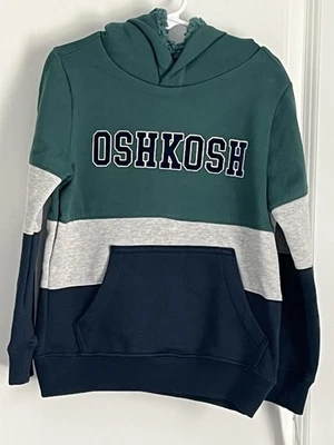 Oshkosh B’gosh Boys Hooded Sweatshirt Size 5 Navy, Hunter Green, & Gray NWT Warm - Image 1 of 2