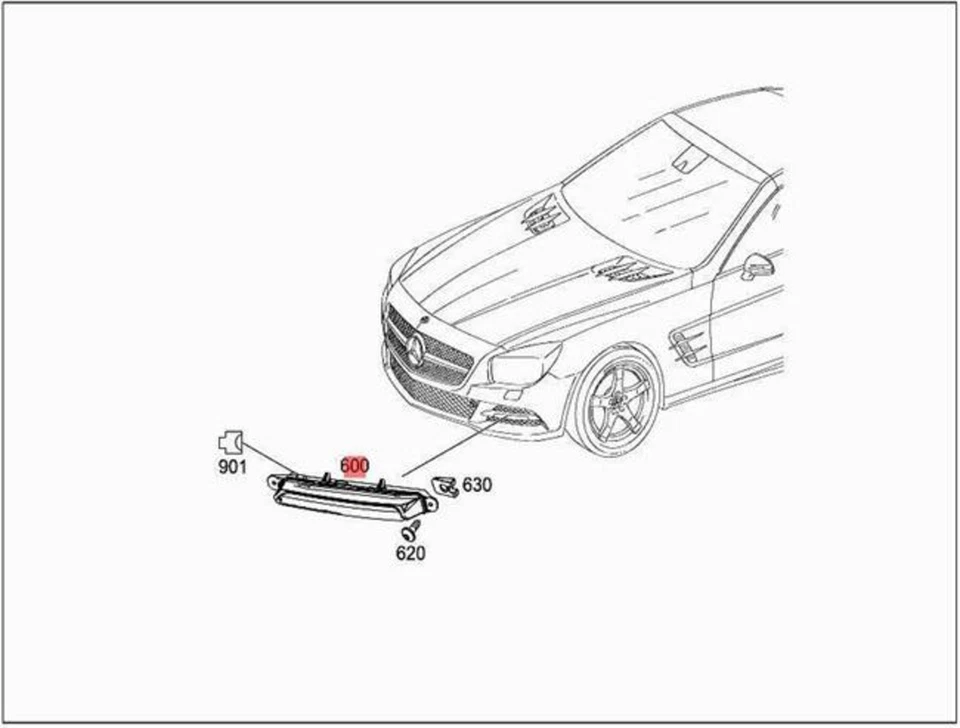 Original MERCEDES C216 R231 Lámpara de circulación diurna 2169060000 Foto 1 de 1