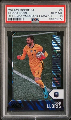 2021 PANINI SCORE PREMIER LEAGUE ALL HANDS TEAM #4 HUGO LLORIS 1/1 PSA 10 - Image 1 of 2