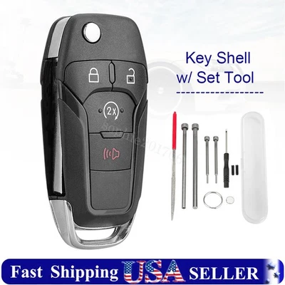 For 2015-2022 FORD F150 F250 RANGER Flip Remote Key Fob Shell Case N5F-A08TDA - Image 1 of 4