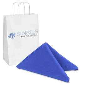 Servilleta de tela de poliéster de 17"x17" pulgadas 100 piezas - azul real - lino de boda ne - Imagen 1 de 6