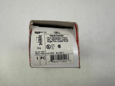 Interruptor de bloqueo Pass & Seymour 1250-L nuevo en caja 3 pos momentáneo 15A 120/277V SPDT #A82 Foto 1 de 3