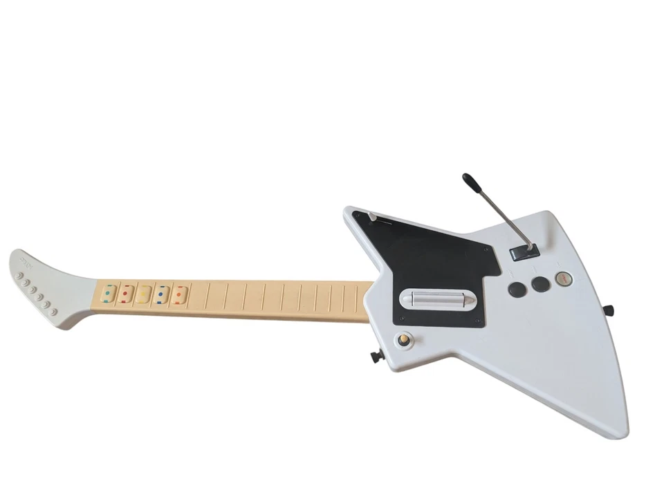 Vintage NOS Nyko PS3 Front Man White Wireless Guitar  - Image 1 of 4