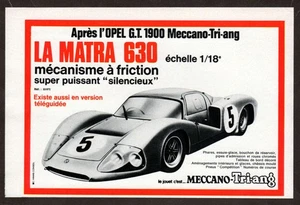 1969 MECCANO TRI-ANG Matra 630 friction car Vintage Original PRINT AD | France - Picture 1 of 2