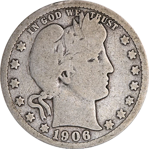 1906-D Barber Quarter - Rim Bump Great Deals From The Executive Coin Company Cover