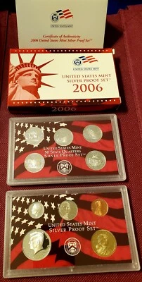 2006-S Silver Proof Set in Original U.S. Mint Box w/ Certificate of Authenticity - Image 1 of 3