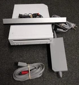 Nintendo Wii System - CONSOLE & Power & TV cable & Sensor Bar NO CONTROLLERS - Picture 1 of 1