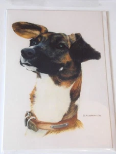 Tarjeta en blanco con temática de perro de David Worrall. "¿Disculpe?" Por Little England Gallery - Imagen 1 de 3