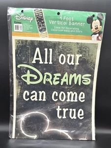 Striscione verticale per aula Walt Disney, tutti i nostri sogni, misure 45" x 12' - Foto 1 di 5