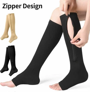 Wide Calf Compression Socks 20-30 mmHg Medical for Swelling Pain Edema Plus Size - Picture 1 of 12