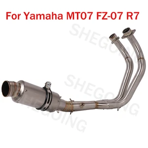 For Yamaha MT07 FZ-07 XSR700 14-21 Motorcycle Exhaust Complete Exhaust System  - Picture 1 of 6