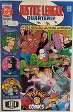JUSTICE LEAGUE QUARTERLY #5 (1990) FN STICKER COPY