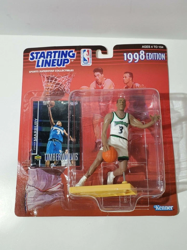 Stephon Marbury NBA 1998 Edition Starting Line Up Basketball Kenner