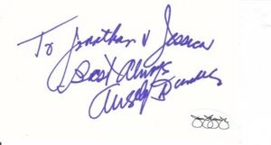 ANGELO DUNDEE Signed To Jonathon 3x5 index card  Boxing Trainer  JSA Sticker - Picture 1 of 1