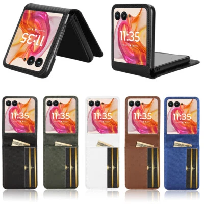 For Motorola Razr 50 Ultra, Fashion Flip Leather Card Slot Hard Case Cover - Image 1 of 4