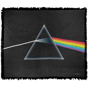 Pink Floyd Blanket, 50"x60" Dark Side of The Moon Woven Cotton Blend Throw - Picture 1 of 6